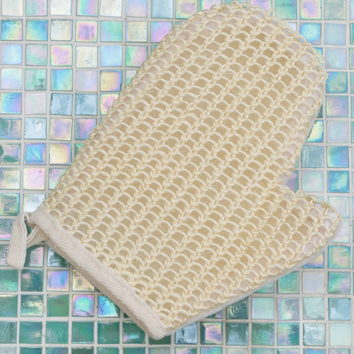 loofah exfoliating shower glove