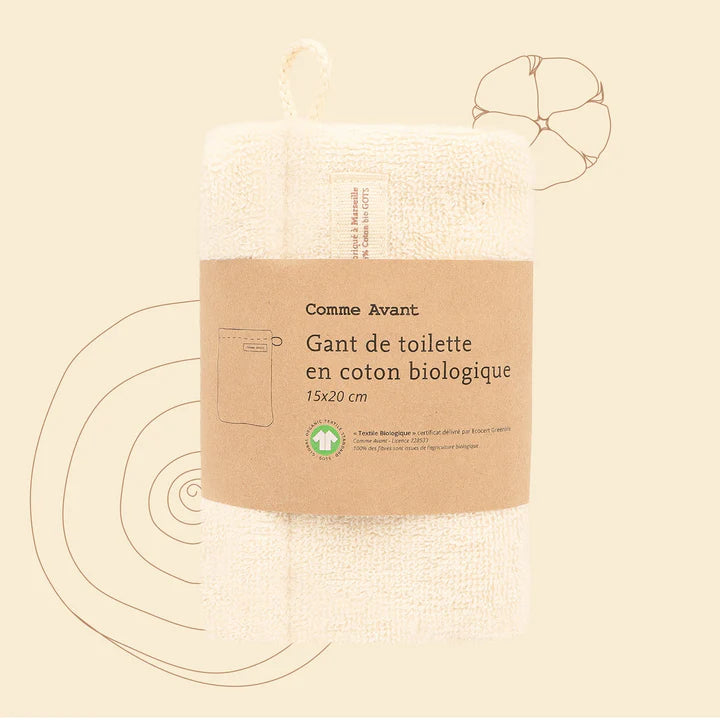 Comme Avant  As Before Cotton washcloth mitt